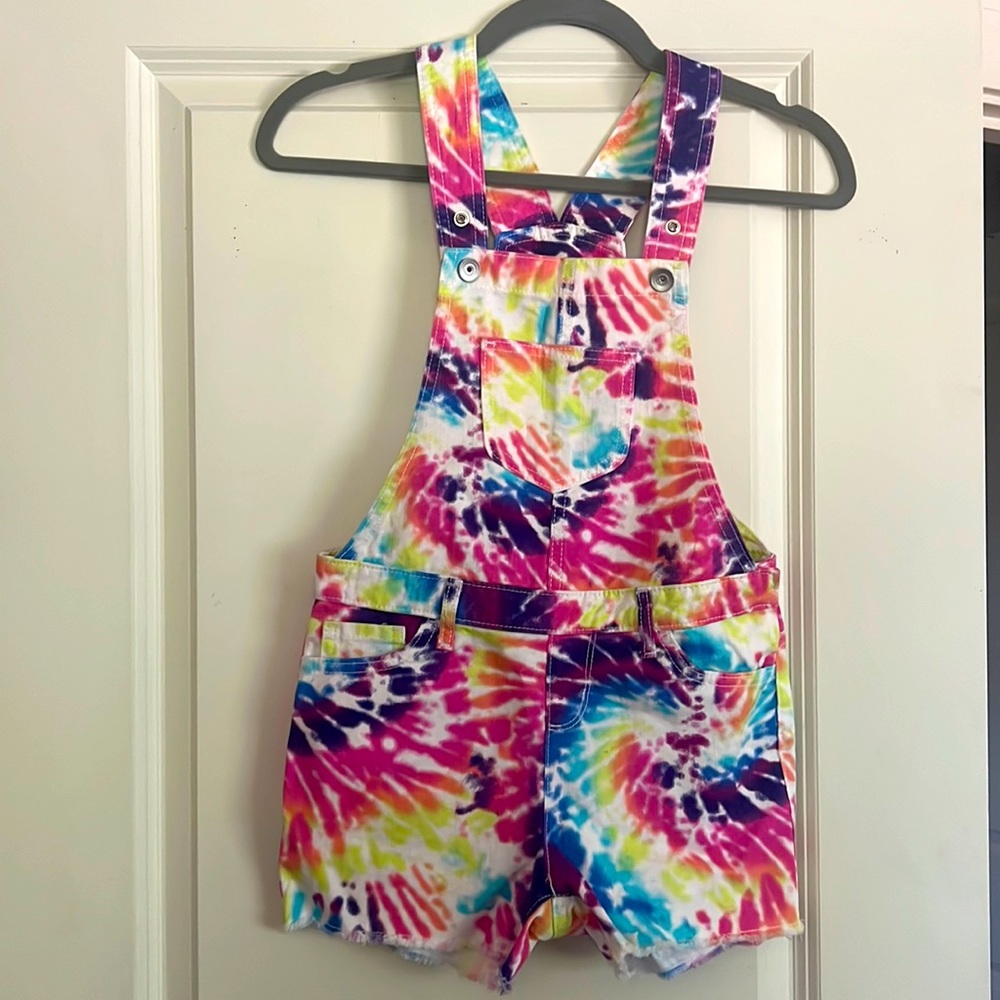 Tie-Dye Shortalls,size 8. NWT